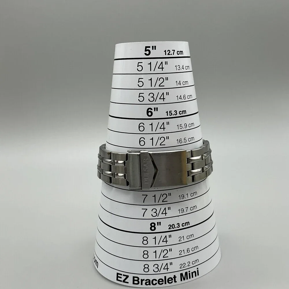 Pulsar Men Watch 40mm White Dial Silver Tone Bracelet Date V732-X177 New Batt 7